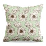 Lime Cream Sunflower Pillow