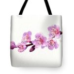 Tote bag with cherry blossom design