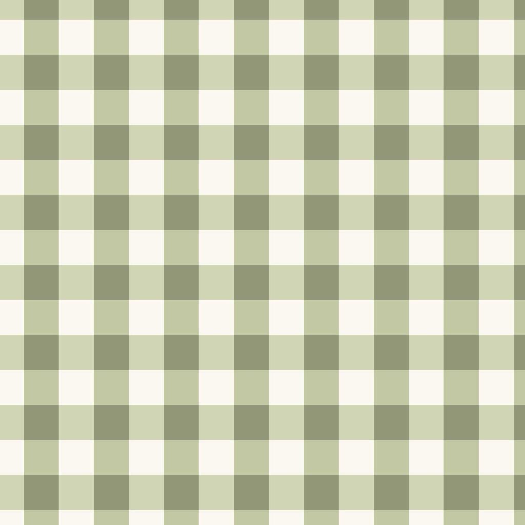 a gingham pattern in olive green