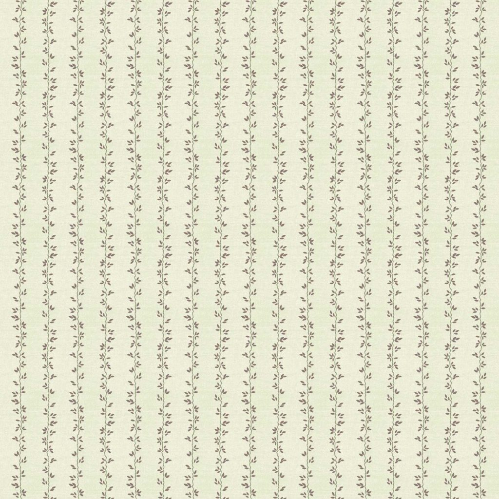A stripe pattern featuring a hand drawn vine on a lightly textured background