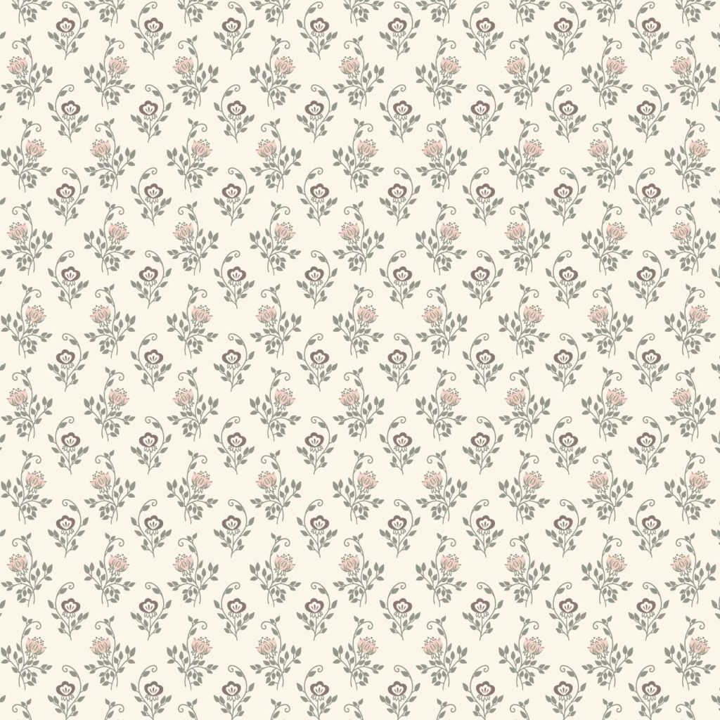 Stylized floral sprigs in an alternating structure